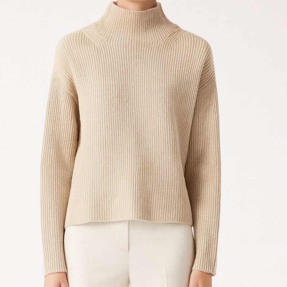 Simons Cotton Mock Neck Sweater Small